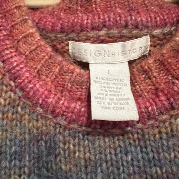 Multi color sweater with shoulder detail. Size Large. Excellent condition - Picture 2 of 5